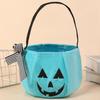 Durable Candy Storage Bag Halloween Pumpkin for Kids, Trick or Treat Tote Eye-catching with Handle, Reusable Snack Bucket Party Favors