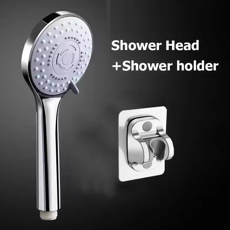 New 5 Modes Adjustable Shower Head Set High Pressure Massage Handheld Bath Sprayer Nozzle Bathroom Shower Head With Hose Bracket