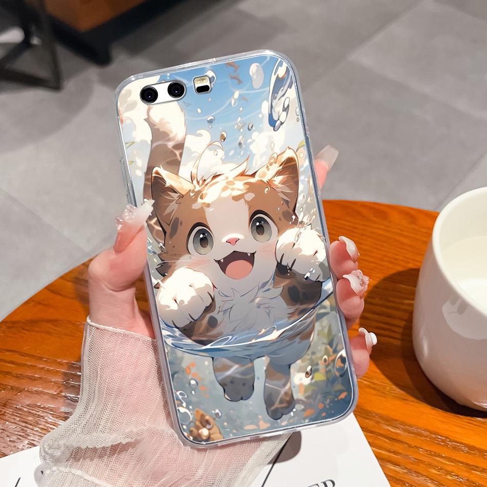 Per Huawei P10 Lite P10 Plus Custodia per Telefono Stile Casual Fantasie Silicone Morbido TPU Trasparente Leggera Copertura Per Huawei P 10+ Funda