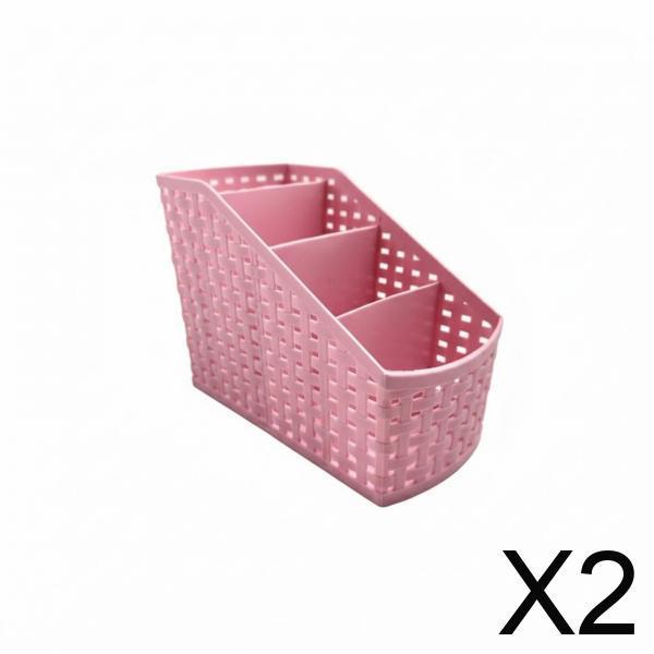 Desk Pen Holder Organizer Storage Stationery with 4 Compartments And SpaceSaving