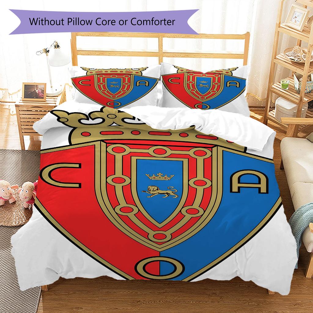 Osasuna Force Bettwäsche Steppdecke Set Bettbezug Kissenbezug Heimdekoration Geburtstagsgeschenk (1 Bettbezug + 2 Kissenbezüge, ohne Füllung)