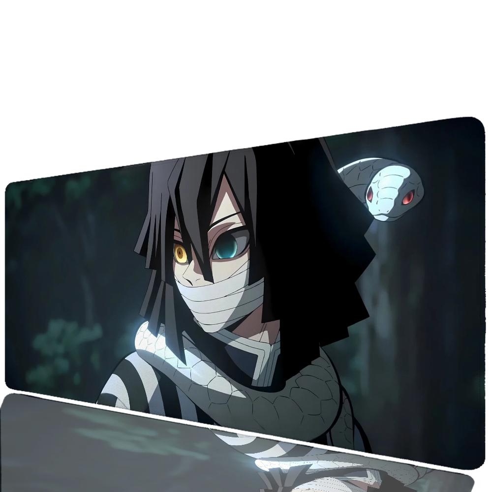 pc Iguro Obanai Anime Floor Mat Mouse Mat Desk Mat With Pad Gaming Accessories Prime Gaming XXL Keyboard Pad Padding Mat