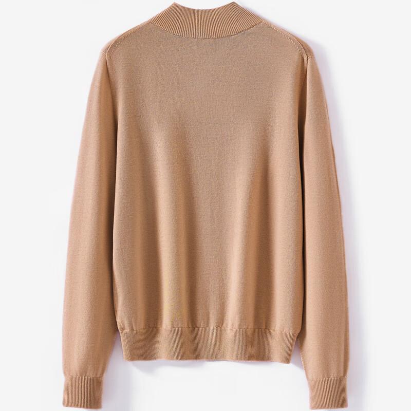 

Jinjuan 100% Wool Semi-Turtleneck Sweater for Women M