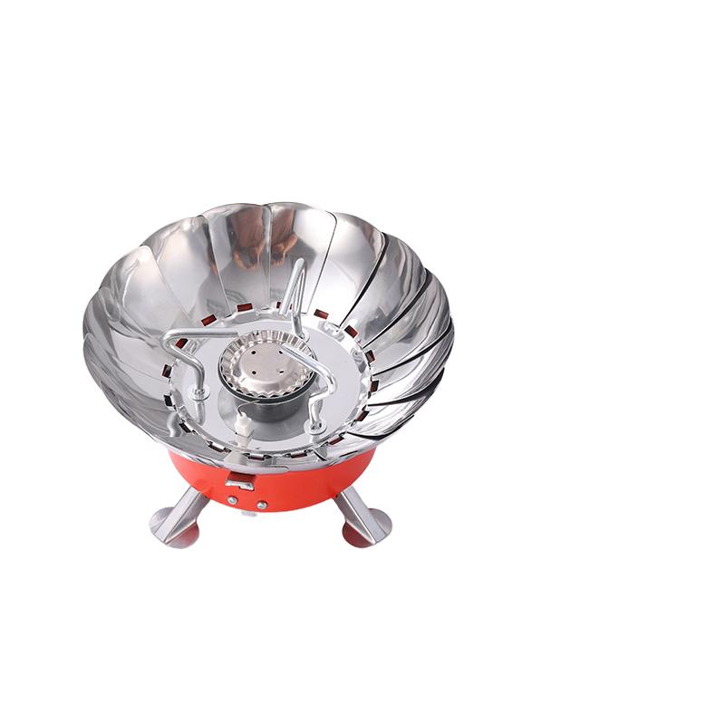 Gas Stove Outdoor Camping Lightweight Windproof Metallic Folding Stove for Travel Use