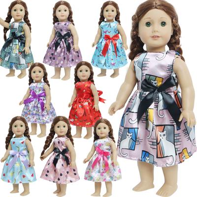 18-calowa lalka sukienka śliczna spódnica bez rękawów dziewczęce ubrania akcesoria do domku dla lalek strój dla 45 cm akcesoria dla lalek zabawka dla dziewczynki prezent urodzinowy