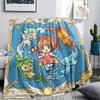 Cardcaptor Sakura Flannel Blanket Warm Cozy Style Print Comfortable for Daily Picnic Sofa Bedroom Chair.-TING