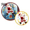 Waterproof PVC Stickers Christmas Window Cling, Santa Climbing Rope Sticker, Removable Static Cling Pattern Tree Decal for Glass Doors Windows Holiday