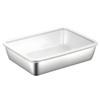 Reusable Stainless Steel Food Tray Smooth Rectangular Kitchen Container for Prep Storage Serving and Dining Use
