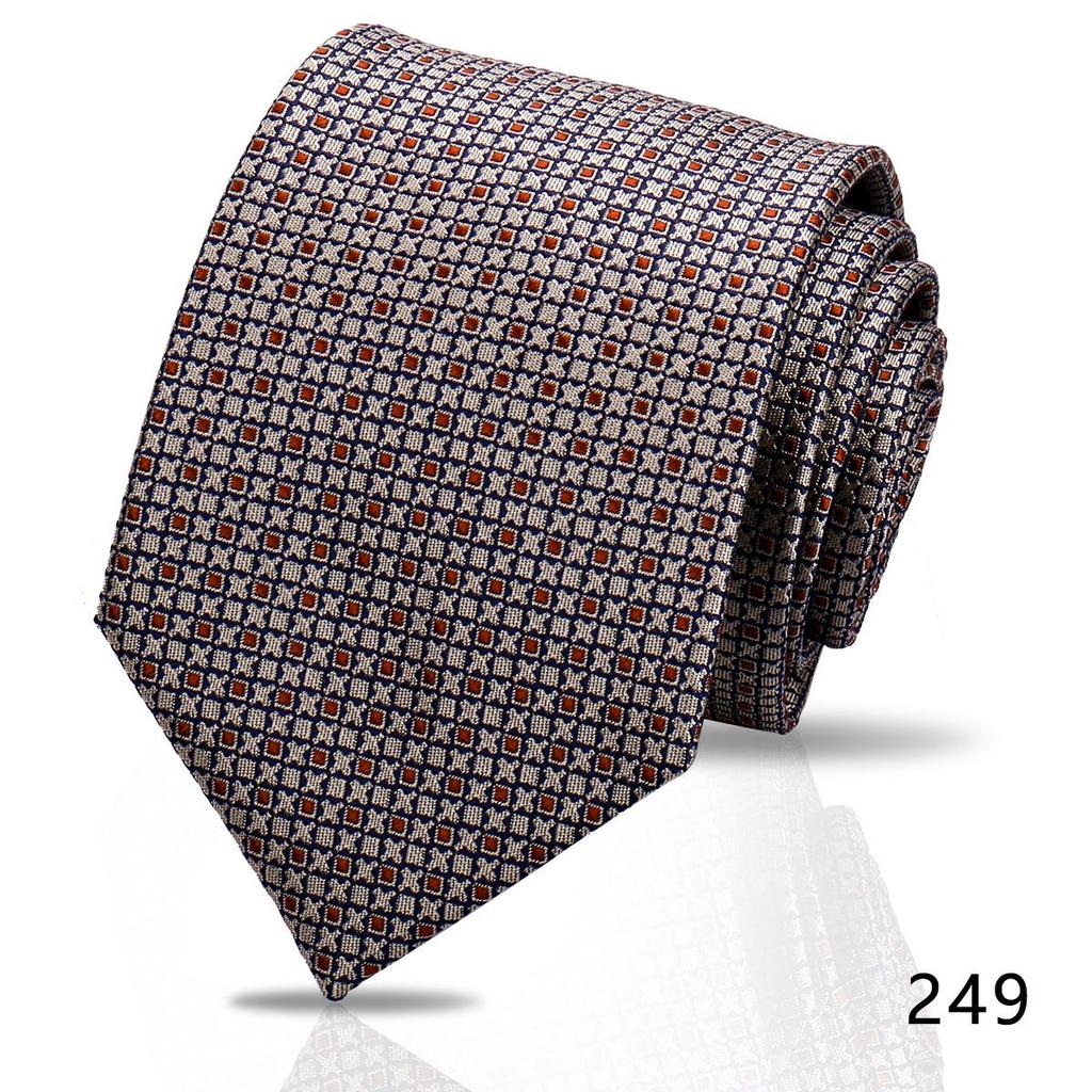 Men's High-Grade Black and Red Striped Silk Tie for Formal and Wedding Wear - 8CM