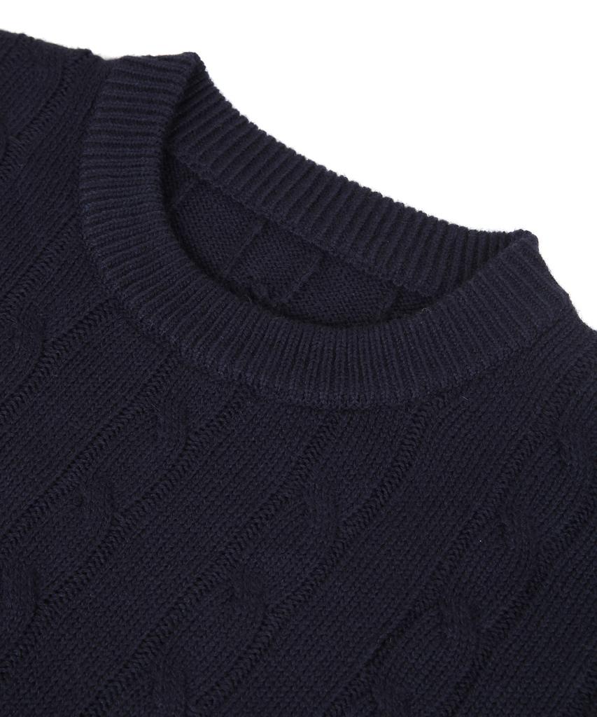 ORIGINALDAY Oversized Round Cable Knit Navy