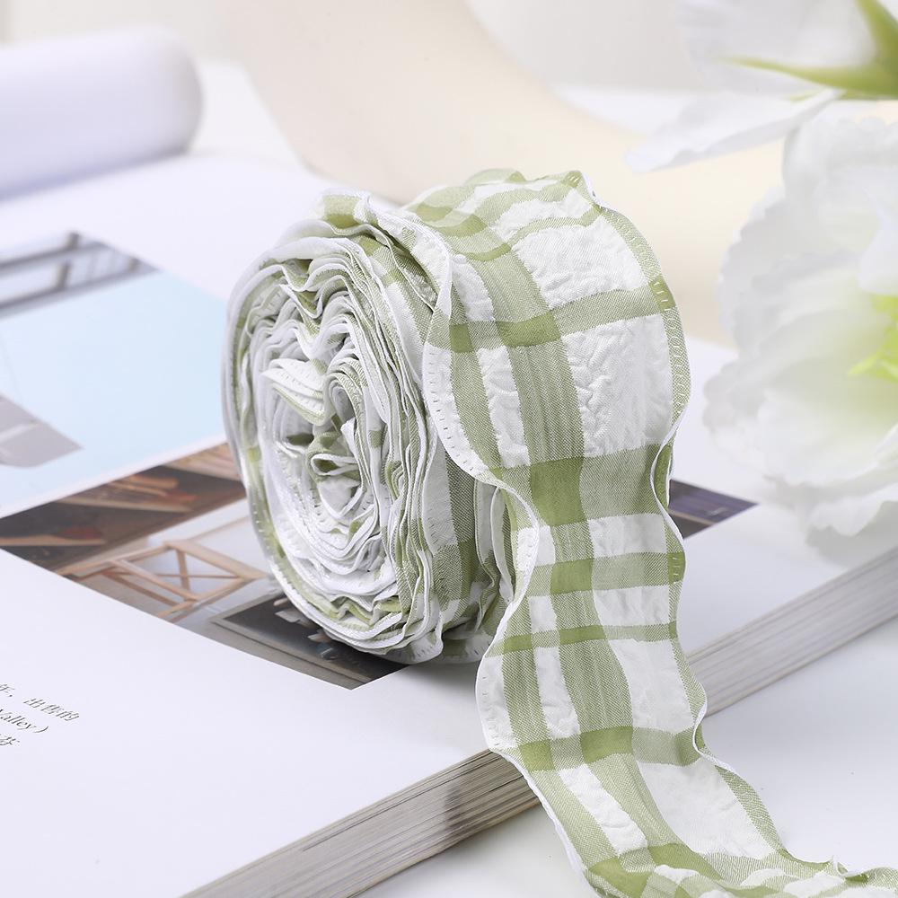 

Fresh Plaid Pleated Ribbon: Colorful DIY Accessories for Flowers & Gifts