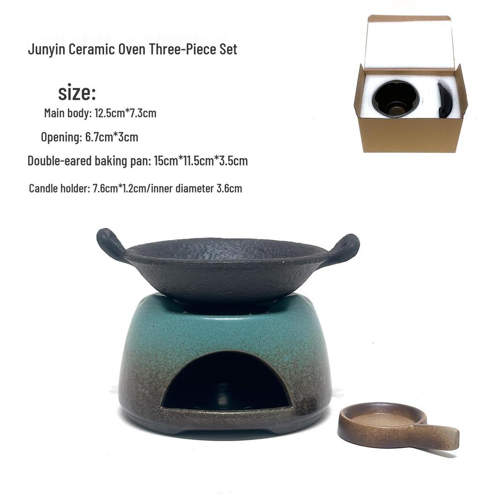 Handmade Retro Japanese Coarse Pottery Incense Burner and Tea Diffuser with Dry-Fire Cedar Baking Function