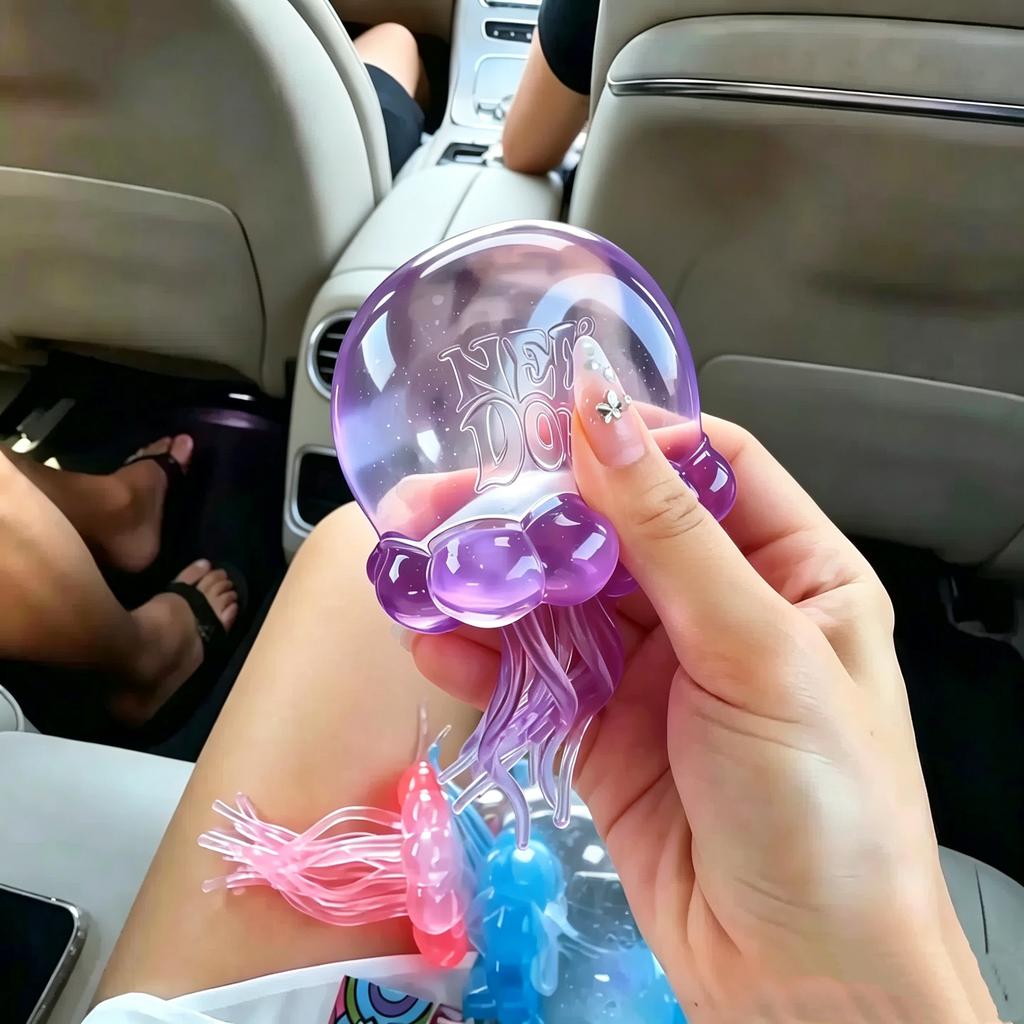Needoh Trend Quallen & Würfel Quetschspielzeug, Weiches Gelee Knet-Stressabbau Fidget Spielzeug, Sensorisches Needoh Für Kinder & Erwachsene