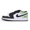 Air Jordan 1 Puppy Fragment Slip Resistant Abrasion Resistant Low Top Vintage Basketball Shoes Men's Black Green 553558-131(Team85-)