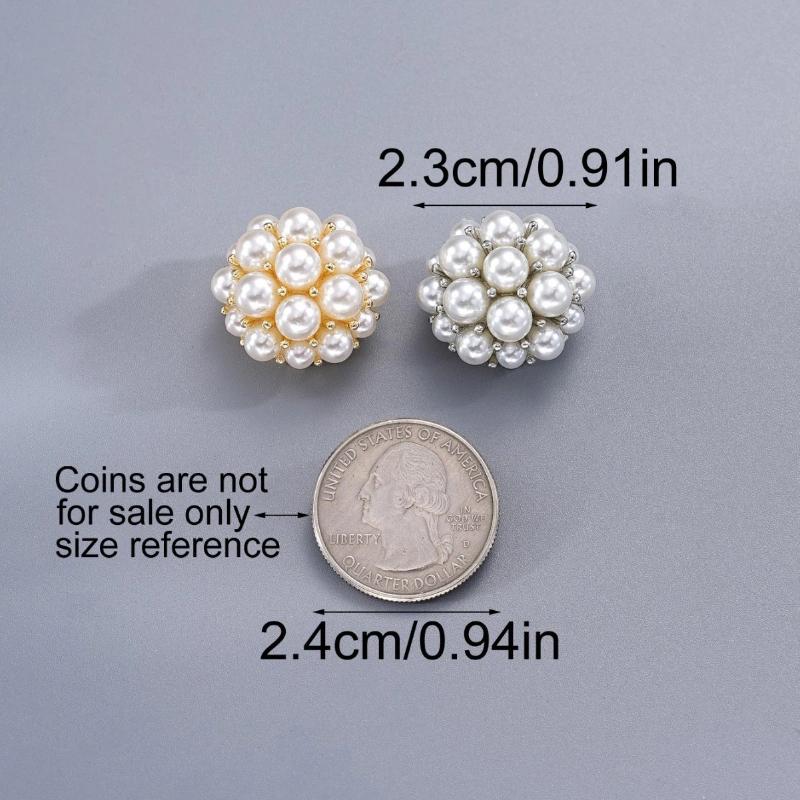 1Pc Pearl Cufflinks Button Cover Clothing Decoration Cute Sleeve Button Clip Women Luxury Cuff Link