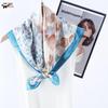 Artistic Forest-Style Faux Silk Scarf for Women - Versatile Neck or Photo Prop Accessory