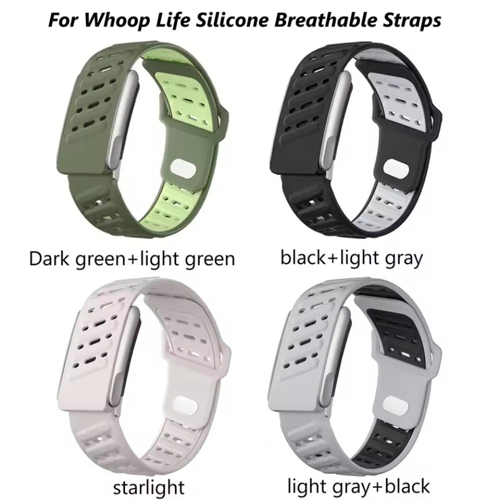 Silicone Soft Compatible For WHOOP 5.0/5.0 MG SportFlex Wrist Band Soft-Touch Breathable Adjustable Rubber Band Accessories