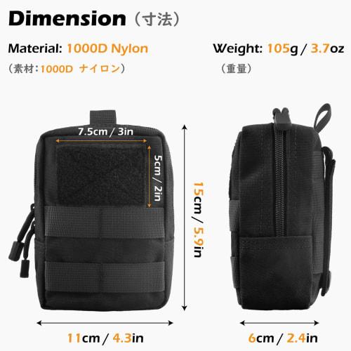 TRIWONDER Airsoft Tactical Pouch, MOLLE Compatible, Military Pouch for Small Item Storage, Fishing, and Outdoor Use (Black)