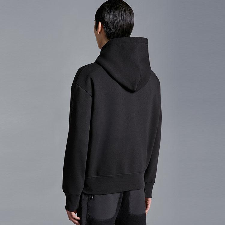 Moncler Dragon Year Series Fleece Hooded Long Sleeve Pullover Sweatshirt Men Sweatshirt Black J10918G00025899RB999