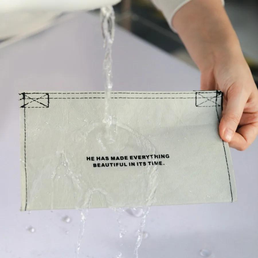 Household Kraft Paper Tissue Box Leather Tissue Storage Cover Kitchen Paper Drawer Bedroom Desktop High-end Decoration Box