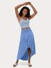 Chic Summer Women's Irregular Drape A-line Long Skirt - European & American Fashion