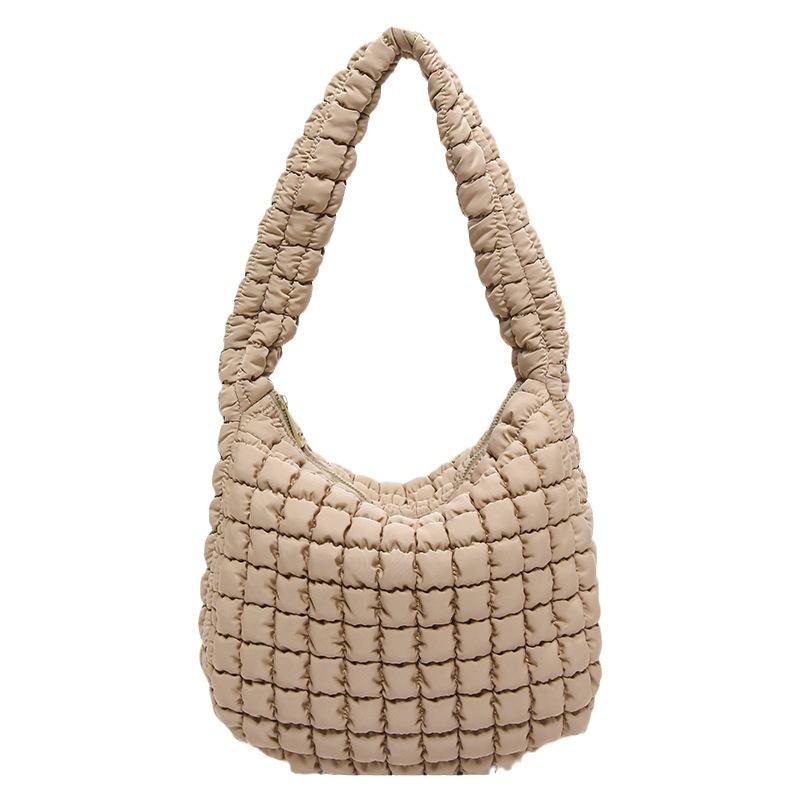 Fashion Pleated Cloud Bag 2025 New Casual Bubble Down Bag Shoulder Messenger Bag Underarm Dumpling Bag