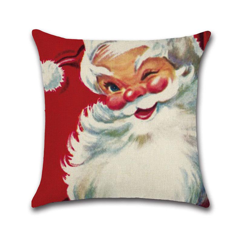

Pillow Christmas Case Xmas Linen Cushion Cover Throw Home Decor Gift Festive 03
