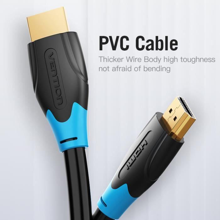 Câble HDMI - VENTION - 2.0 - Ultra HD 4K - 3m - Transmet audio et vidéo simultanément