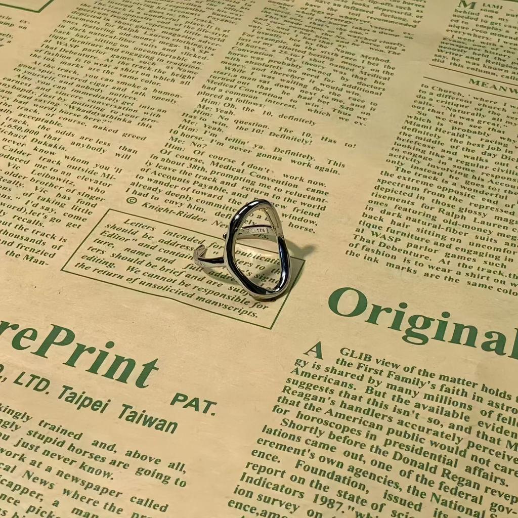 Korean Style Minimalist Irregular Hollow Women's Ring