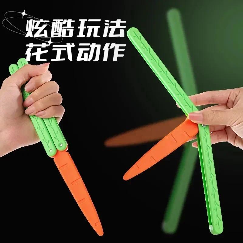 3D Printing Gravity Knife Cub Jumping Small Radish Knife Mini Model Pendant Push Card Decompression Toy Mini Butterfly Knife