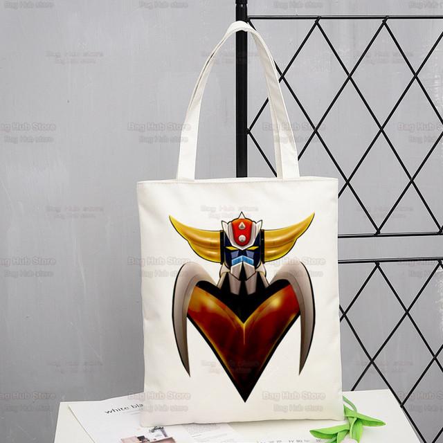 Goldorak Nostalgia Geantă Cumpărături Cumpărături Grendizer OZN Robot Spațial Eco Pânză Goldrake Bolsas De Tela Geantă Sacole Reutilizabile