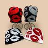 Autumn And Winter Babes Sexy Lips Knitted Hat Ladies Hip Hop Personality Street Cold Hat Pullover Hat