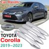 4x Verchroomde Handgreep Cover Trim voor Toyota Corolla Auris E210 2022 2023 Auto Accessoires Stickers Auto Styling Handgreep
