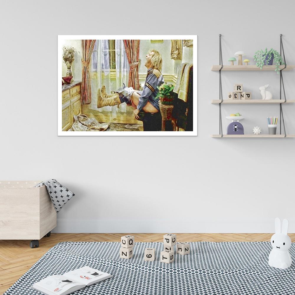 Toilet Poster 90s Comedy Movie Poster Wall Art Picture Print Retro Funny Man Canvas Painting Room Home Decor Bathroom