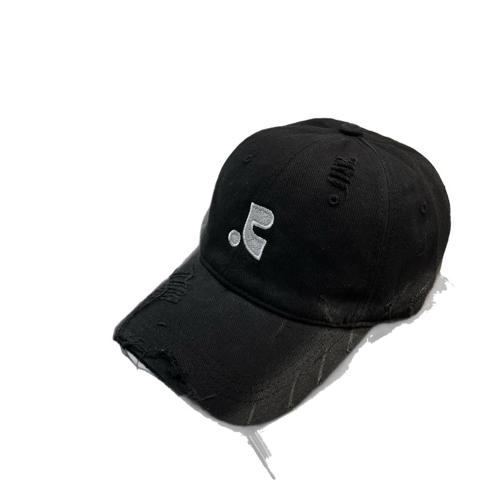 Unisex Embroidery Water Mill Cotton Baseball Cap Outdoor Youth Spray Color Personality Ripped Cap Tide