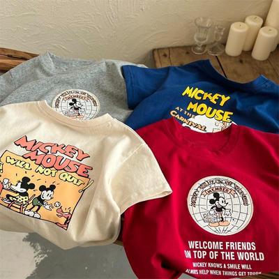 Kids' Cartoon Short-Sleeve T-Shirt - Summer Cotton Top for Boys & Girls