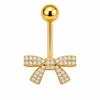Dangle Belly Button Ring Gold Color Hypoallergenic Butterfly Heart Shape Piercing Jewelry for Summer Beach Party