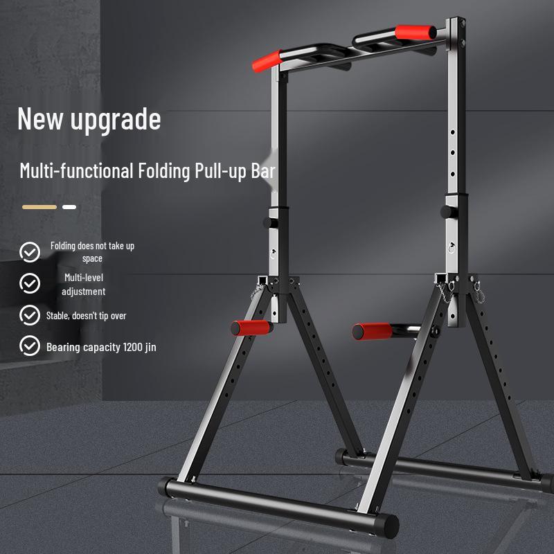 Home Indoor Fitness Pull-Up Bar: Single/Double Bar Frame & Floor Hanging Bar for Family Exercise