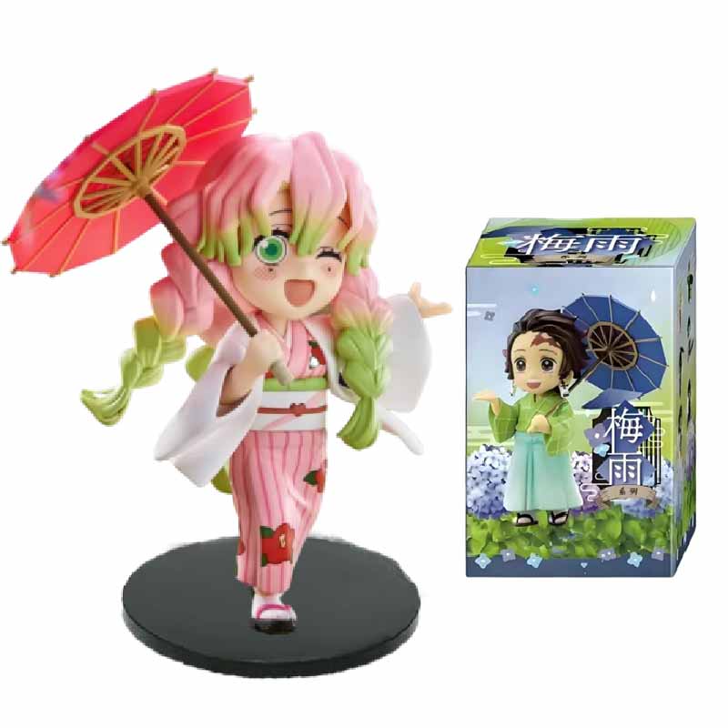 Nuova Figura Anime Figure di Demon Slayer Kimetsu No Yaiba Bambola Serie Pioggia di Prugne Scatola Cieca Statuetta Guerriero Action Figure Modello Giocattoli