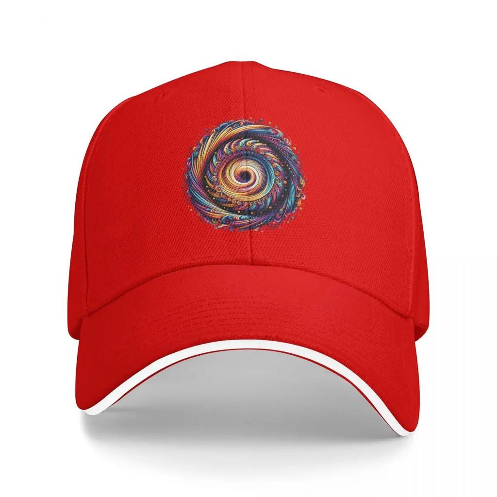 Vibrant Abstract Vortex Artwork Baseball Cap fashionable summer hat Unisexs Hats Womens