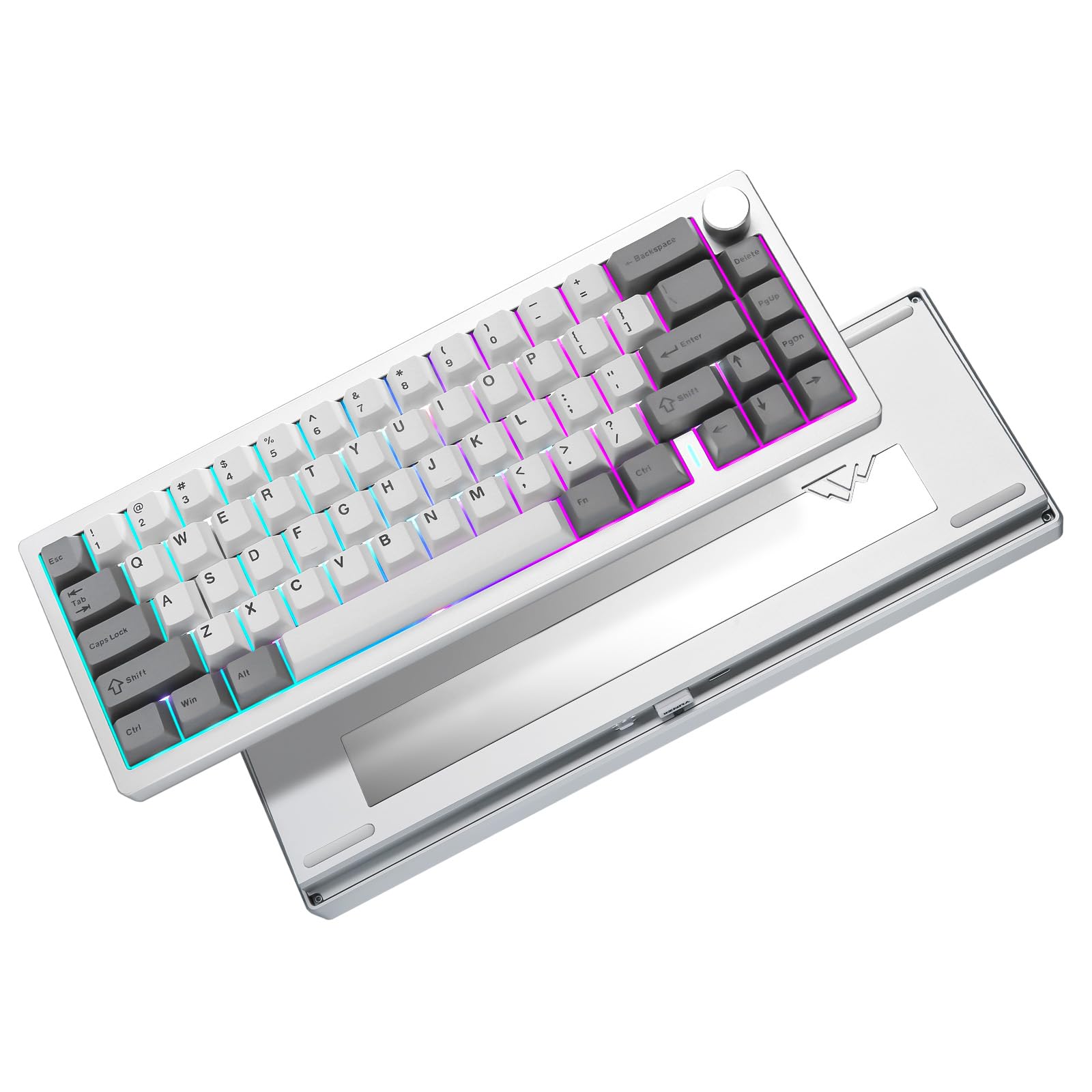 

YUNZII AL68 Mechanical English RGB Aluminum with Gasketed Keyboard for Technical Standards Certification Cocoa Cream Keyboard, Wireless, 68-Key,