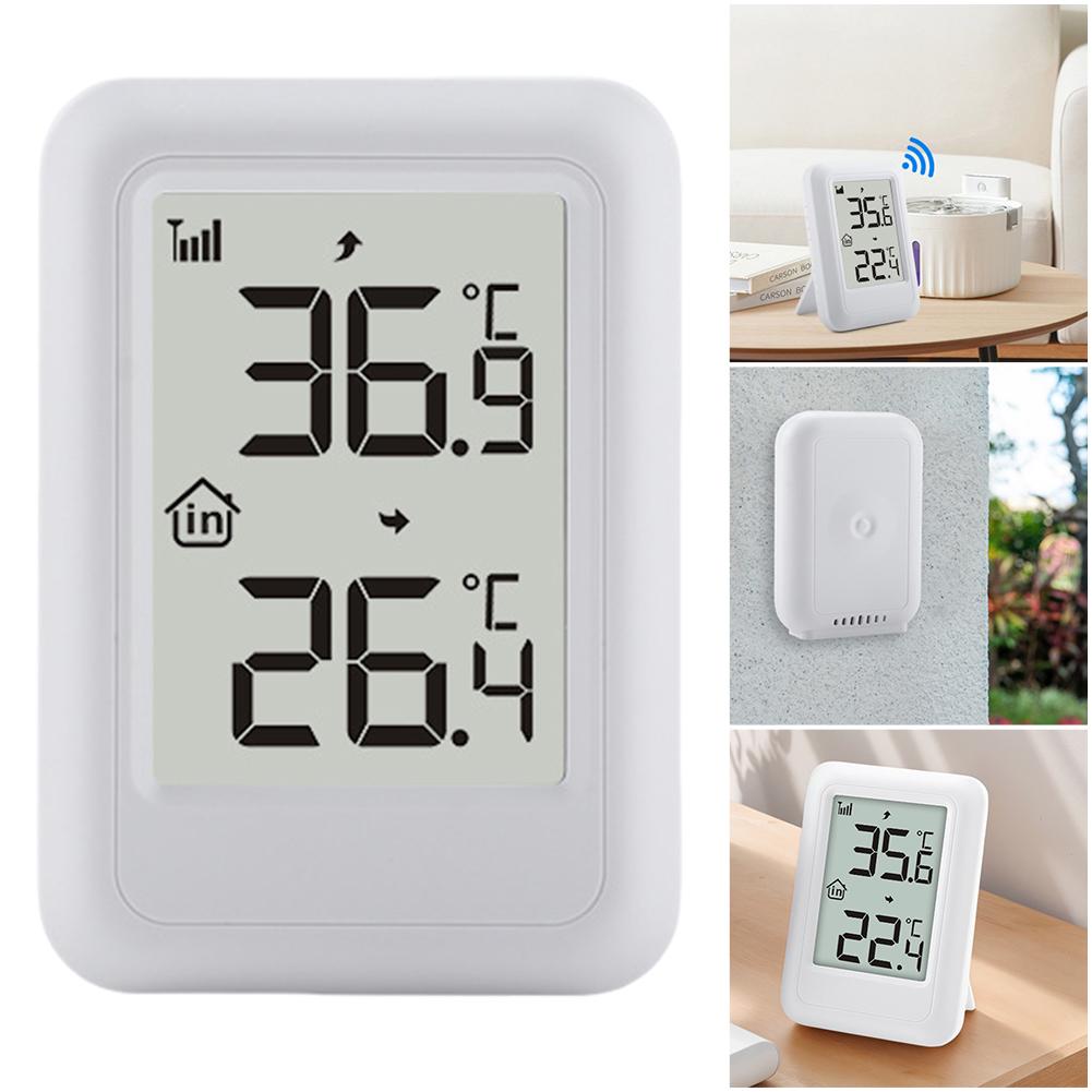 Wireless Thermometer with Hanging Hole Digital Thermometer with Support Frame Indoor Outdoor Thermometer for Patio Home Pool