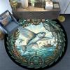 Ocean Adventure Emblem Round Area Rug Under Office Chairs Bedroom Living Room Home Decor