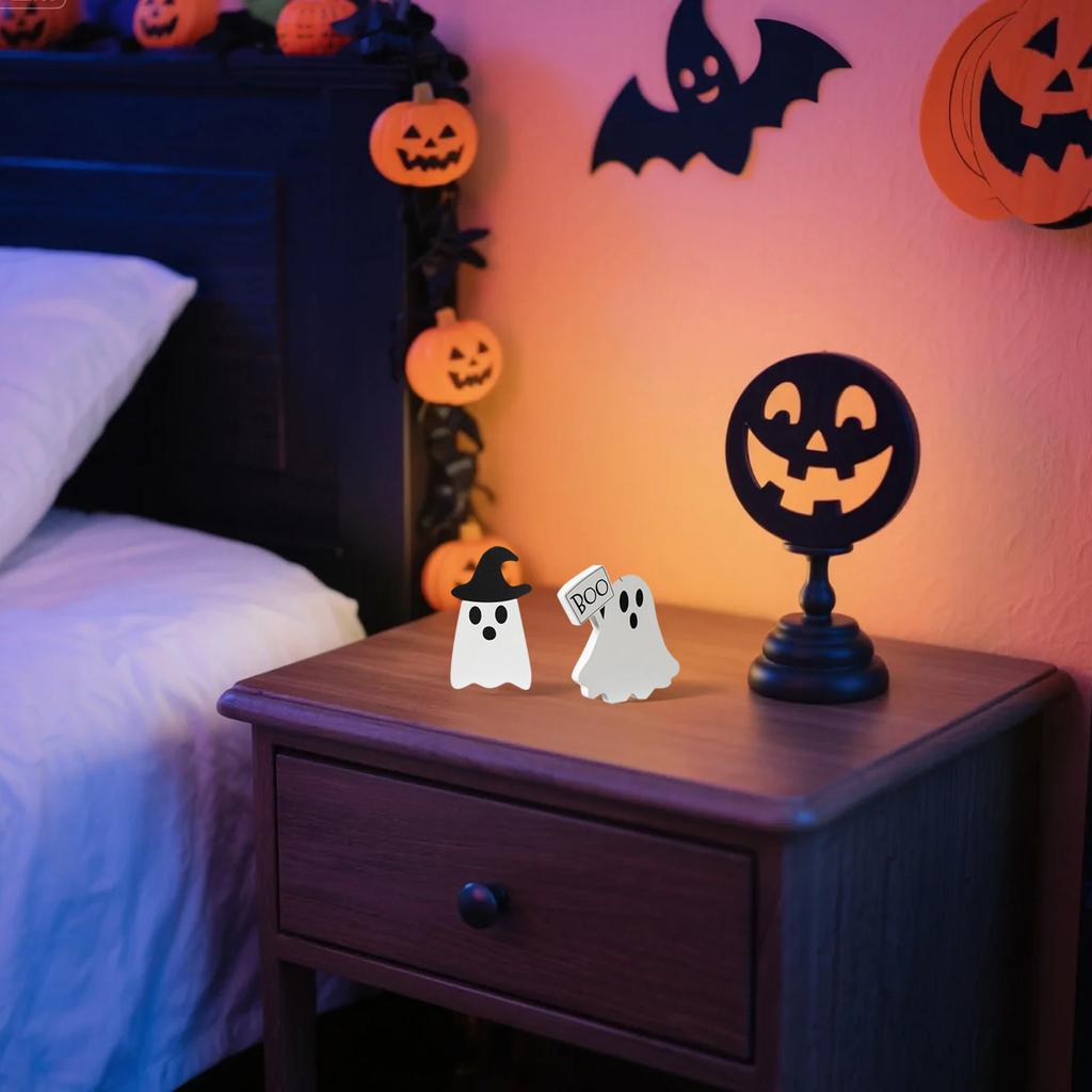 Halloween Decorations Indoor, Halloween Tiered Tray Decor Table Sign, Cute Decor Wooden Signs, Halloween Table Decorations Party Decorations