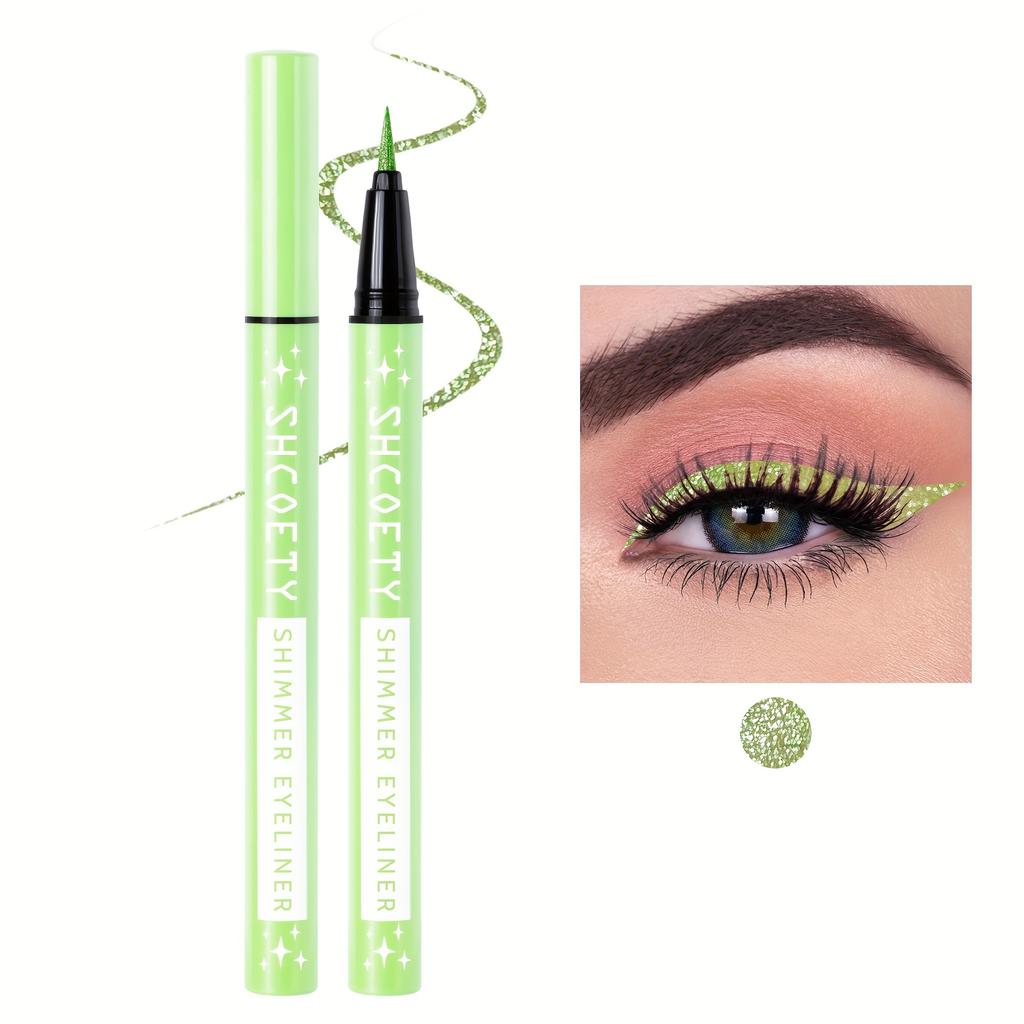8 Color Single Pearlescent Fine Shimmer Eyeliner Pen, Eye Contour Pencil