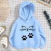 2026 Spring/Autumn Korean Style Girls' Printed Drop Shoulder Thin Hoodie