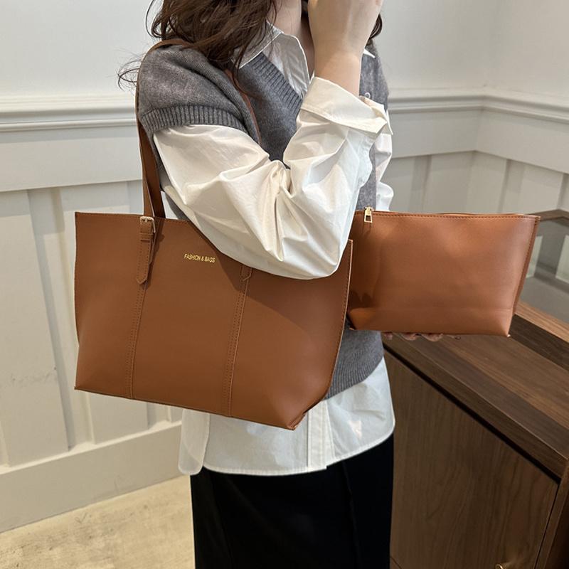 Women's Bag Large Capacity Soft Leather Tote Bags Casual Versatile Shoulder Handbag Winter Versatile Commute Bag