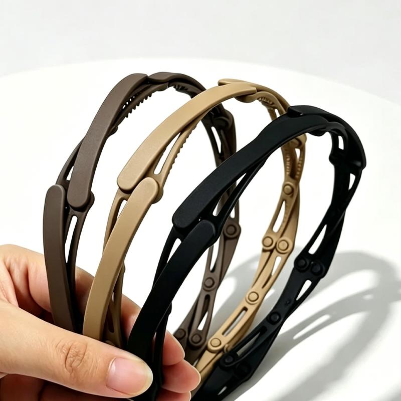 Simplicity Foldable Hairband for Women Solid Non-Slip Hair Wash Girl Headband Hair Accessories