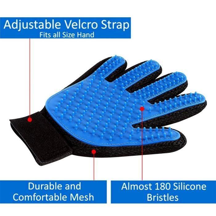 Beishu®Glove for Pet Hair Massage Glove Cleaning Brush for Dog Cat Rubber Grooming Glove
