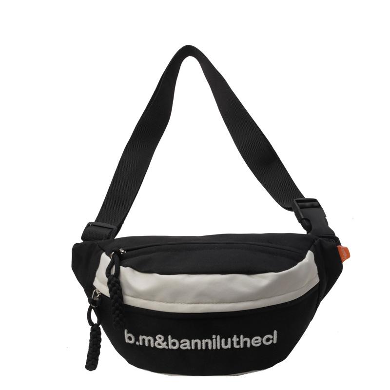 Chest Bag Men Women's Crossbody Bag Waist Bag Student Embroidered Satchel